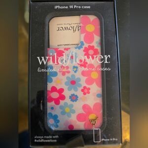Wildflowers Pink and Blue iPhone 14 Pro Case